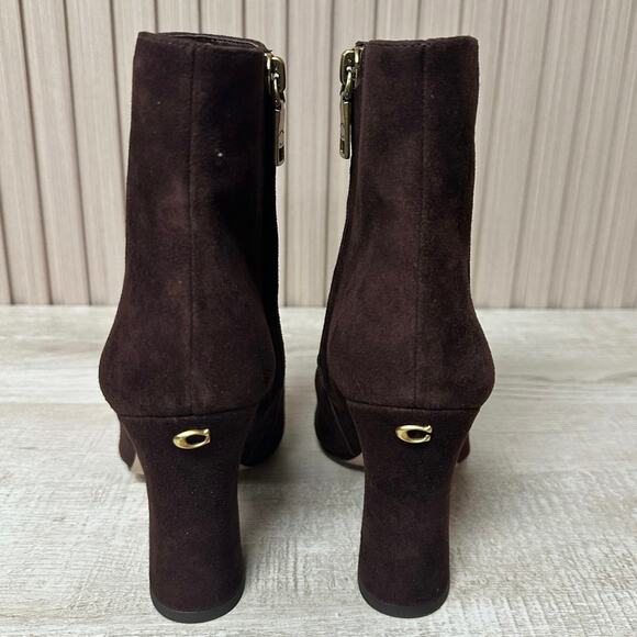 COACH Carter Suede Ankle Boots Sz 5.5 Brand New - Picture 9 of 16